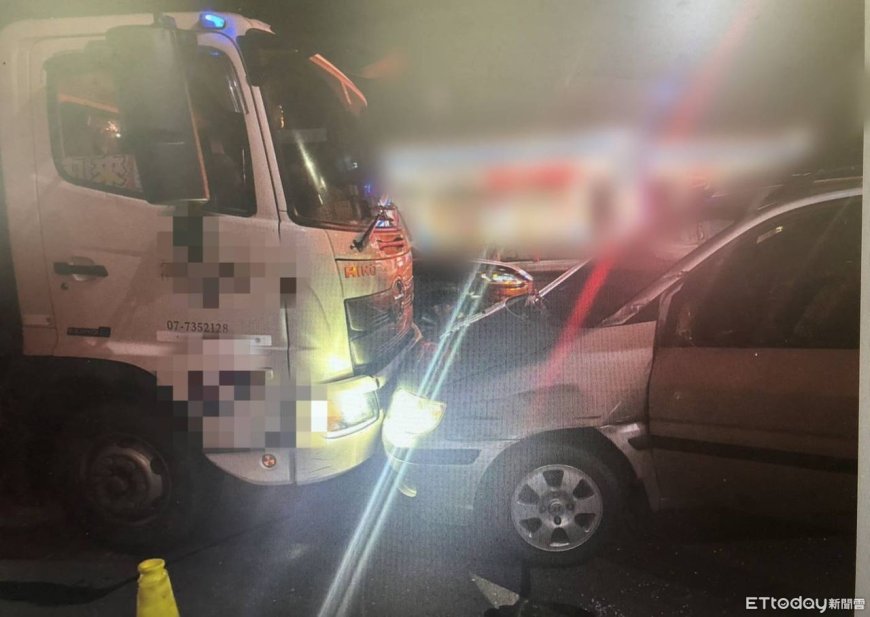 屏東南州怪異車禍！小客車「超慢速」逆行　連撞2輛大貨車