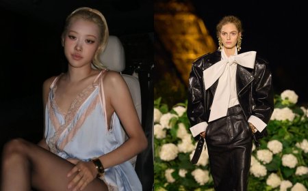 巴黎時裝周／Rosé甜美睡衣裙助陣Saint Laurent！降落傘風衣、皮革套裝成亮點