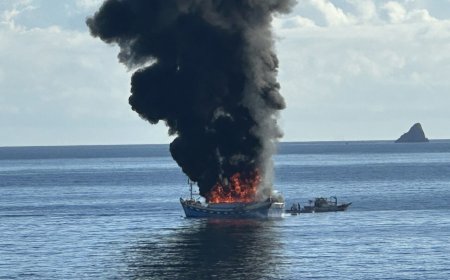 快訊／基隆外木山「漁船火警」濃煙狂竄！　海巡急到場救援7人