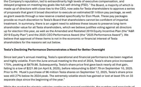 部分股东反对马斯克 1 万亿美元薪酬方案，要求重组特斯拉董事会