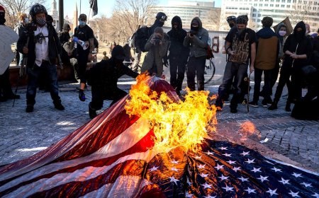 University of Virginia students holding 'antifascist' 'flag burning' event to protest Trump order