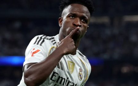 皇家马德里击败比利亚雷亚尔，维尼修斯梅开二度，姆巴佩受伤