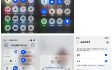 华为手机 / 平板升级 HarmonyOS 6 开发者版本控制中心星闪、蓝牙开关合一，支持功能快捷开启