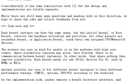 字节跳动工程师提出 Linux 多内核方案 Parker，实现无虚拟化多系统并行