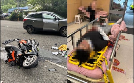 快訊／苗栗19歲騎士碰撞轎車　全身多處擦傷、右手骨折