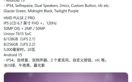 HMD Pulse 2 Pro 手机渲染图曝光：6.7 英寸屏幕、5000 万主摄、5000mAh 电池