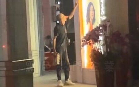 男半夜站醫美診所門口「與廣告女模對話」　拿磚猛敲詭異畫面曝