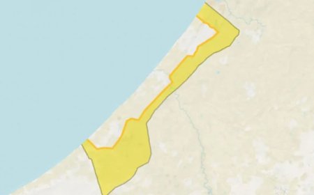 加沙地图显示以色列军队将根据停火协议撤出