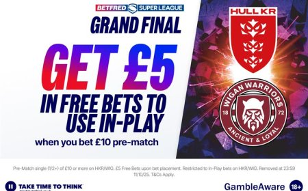 Super League Grand Final betting offer: Bet £10 pre-match and get a free £5 in-play bet with Betfred