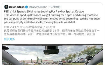 马斯克回应特斯拉 FSD V14 自动找车位：未来车辆将实现“自动泊车与召唤”一条龙式体验