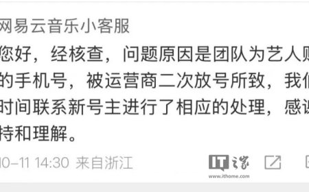 网易云音乐回应有人意外登上李玟账号：运营商二次放号所致