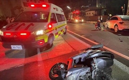 深夜驚悚車禍！機車騎士慘困壓車底　搶救畫面曝光