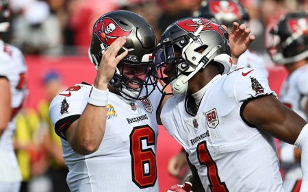 NFL Week 6 scores: Baker Mayfield delivers victory for Bucs, Jaxson Dart gets Giants in win column