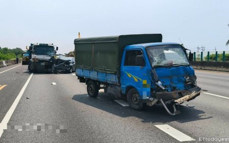 國1仁德段5車連環追撞釀6傷　現場一度回堵8km...1小時排除