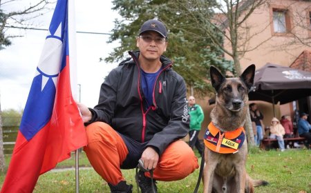 同島一命！新北消防結束11天花蓮救災　搜救犬將接力人道搜救