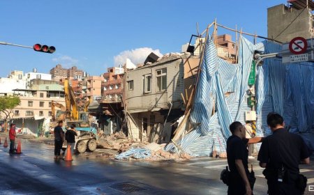 快訊／新北最大「大陳都更」圍籬倒塌　女騎士路過慘遭壓傷送醫