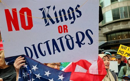Anti-Israel radicals from 'global intifada' movement join 'No Kings' protests
