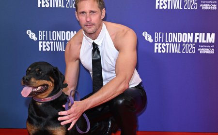 Alexander Skarsgard Flaunts Muscles in Sleeveless Tank and Leather Pants