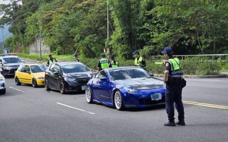 上千車迷、600車齊聚基隆轉運站！瑞芳警攔查136輛全程零事故