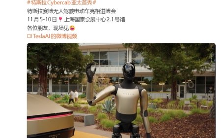 亚太首秀：特斯拉 Cybercab 无人驾驶出租车将亮相第八届进博会