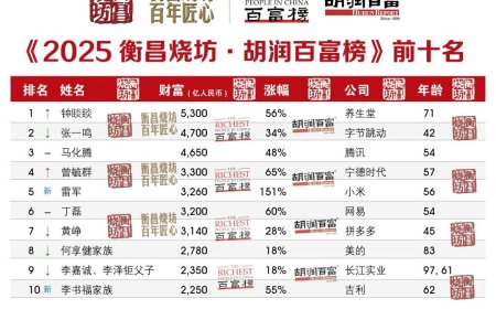 小米雷军成 2025 中国财富“增长王”，胡润调侃称他弯腰捡一万块的时间还要亏一万块