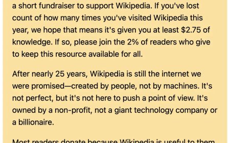 维基百科用弹窗暗讽马斯克 Grokipedia：“我们不是机器创造出来的”