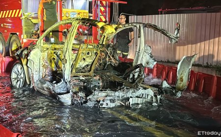 特斯拉自撞1死2傷！運安會曝「時速破200」　狂燒4hrs畫面曝光