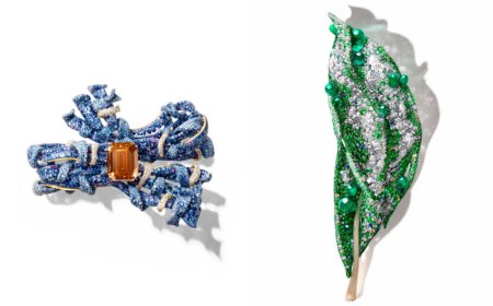 CINDY CHAO編織胸針如華美高訂布料　25克拉橘棕鑽驚豔全場