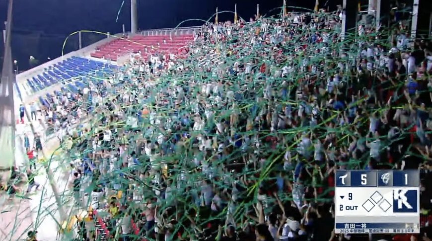 綠色彩帶飄揚！吉田一將3K關門　台鋼逆襲悍將勇奪二軍總冠軍