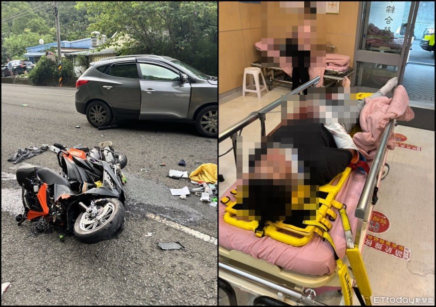 快訊／苗栗19歲騎士碰撞轎車　全身多處擦傷、右手骨折