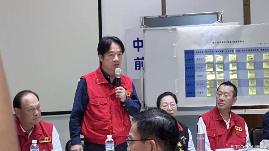 感謝鏟子超人們！賴清德向志工致敬：這是台灣令人欽佩的地方