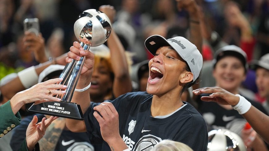 WNBA's A'ja Wilson shares heartfelt message for NBA star Bam Adebayo at Aces' title celebration
