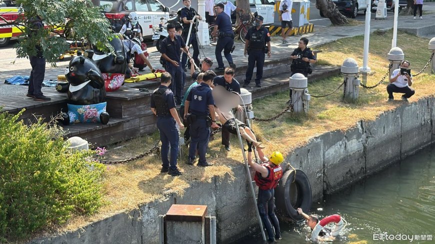 獨／愛河英雄！職軍「沒想太多」跳河救人　清口中異物搶回一命