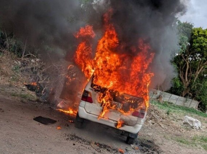 彰化自小客停市場旁！清晨離奇自燃燒成火球　恐怖畫面曝