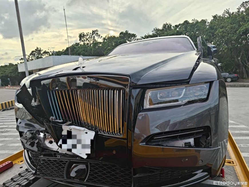 新竹國道3車追撞！「勞斯萊斯Ghost 」車頭毀了　維修費破百萬