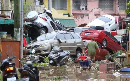 台风“卡尔梅吉”给菲律宾中部带来大规模洪水，造成两人死亡