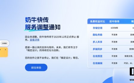 奶牛快传 12 月 8 日正式停止服务，未来团队将专注于升级 / 创新“稿定设计”