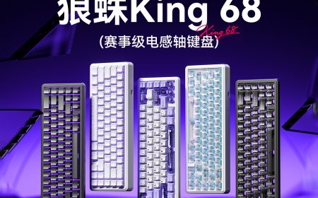 狼蛛 AULA 推出电感轴有线键盘 King 68，支持 0.01mm RT 精度