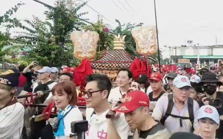 三媽賜福田中馬拉松！任賢齊返鄉抬轎　小鎮湧進上萬跑者
