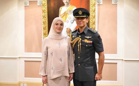 「亞洲最帥王子」晉升中校　汶萊王子妃挺孕肚甜蜜觀禮
