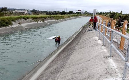 快訊／嘉南大圳驚見車輛漂浮　車內男子被救出已死亡