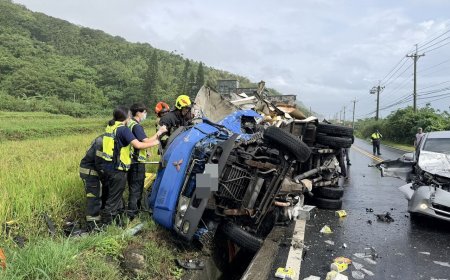 快訊／台11線花蓮豐濱段3車相撞！貨車側翻卡溝駕駛當場死亡