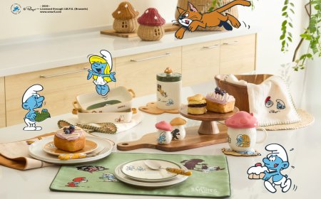 HOLA攜手藍色小精靈推蘑菇村聯名　把家變成歐洲花園