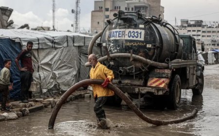 以色列封锁加沙避难物资供应，巴勒斯坦人饱受冬季暴雨之苦