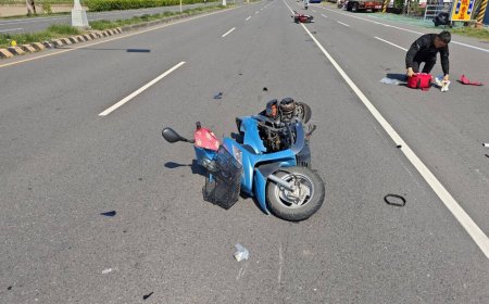 快訊／台南善化嚴重車禍！2機車碰撞　女騎士倒地無心跳搶救中