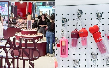 韓妝Laka首個快閃店就擠爆！年輕女孩瘋滿額拿唇釉吊飾