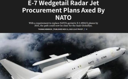 大拉胯了！美国E-7垮台引发西方预警机雪崩，空警-500已经无敌？