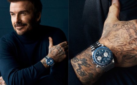 貝克漢冬裝造型不無聊　戴藍面帝舵表秀好品味