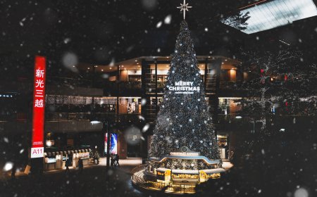 新光三越信義20米「傳遞幸福之樹」亮燈　百萬顆燈海點亮夜空