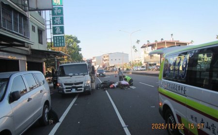 快訊／台中霧峰機車自撞！騎士頭部嚴重撕裂傷　命危送醫